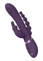 Rini Pulse Wave & Vibrating Double Penetration Rabbit Purple