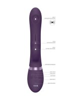 Rini Pulse Wave & Vibrating Double Penetration Rabbit Purple