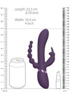 Rini Pulse Wave & Vibrating Double Penetration Rabbit Purple