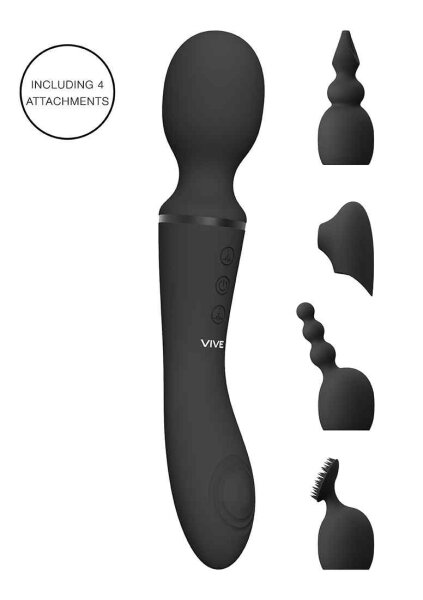 Nami Pulse Wave & Vibrating Wand Black