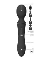Nami Pulse Wave & Vibrating Wand Black