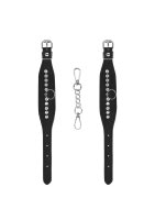 Diamond Studded Wrist Cuffs  - Black