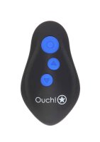 Ouch! E-stim & Vibrating Butt plug with Remote - Black