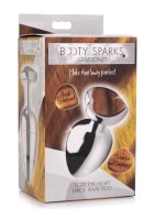 Booty Sparks Gemstones Tiger Eye Heart Large Anal Plug...