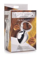 Booty Sparks Gemstones Tiger Eye Heart Medium Anal Plug...