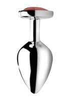 Booty Sparks Gemstones Red Jasper Heart Medium Anal Plug 3,4 cm