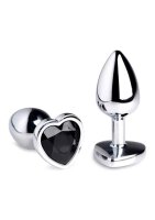 BS Black Heart Gem  Anal Plug - Small