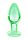 Glow-In-The-Dark Glass Anal Plug - Large