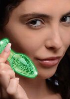 Booty Sparks Glow-In-The-Dark Glass Anal Plug - Small 2,7 cm