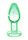 Booty Sparks Glow-In-The-Dark Glass Anal Plug - Small 2,7 cm