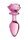Glass Large Anal Plug - Pink Rose