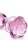 Glass Large Anal Plug - Pink Rose