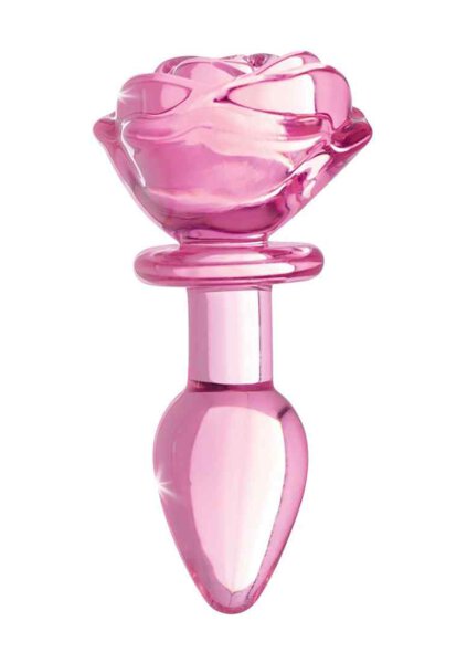 Booty Sparks Glass Small Anal Plug - Pink Rose 2,5 cm