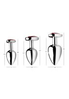 Red Heart Gem Anal Plug Set