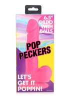 POP 6.5" Dildo with Balls - Pink