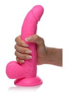 POP Dildo with Balls - Pink 19cm