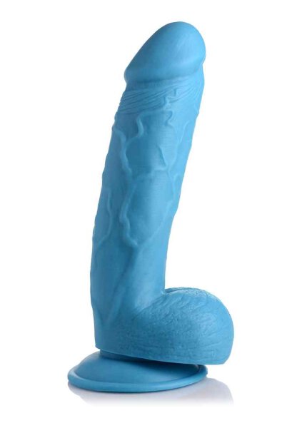 POP Dildo with Balls - Blue 21cm