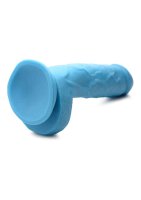POP Dildo with Balls - Blue 21cm