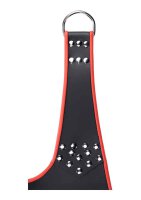 Leather Sling with Red Piping - 5 Points - Black