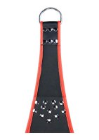 Leather Sling with Red Piping - 5 Points - Black