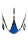 Triangle canvas sling - 3 or 4 points - Full set - Blue