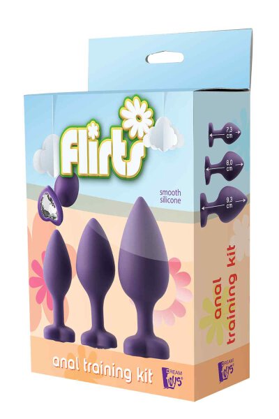 Flirts Anal Training Kit Gem Stone Purpl