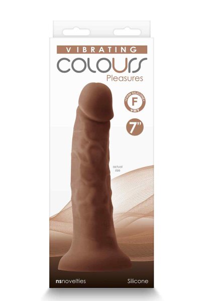 Colours Pleasures 7 Inch Vibrating Dong Brown