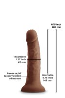 Colours Pleasures 7 Inch Vibrating Dong Brown