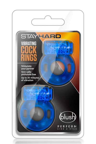 Stay Hard Vibrating Cock Rings 2 Pack