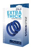 Zolo Extra Thick Silicone Cock Ring 3Pk