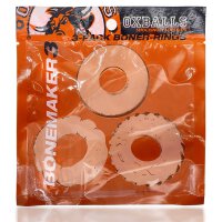 Oxballs BONEMAKER 3-PACK Cockring Kit - Clear