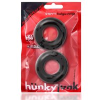 Oxballs STIFFY 2-pack Bulge Cockrings - Tar Ice