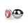 Metal Butt Plug No. 2 Silver/Pink 3,2 cm