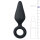 Black Buttplug With Pull Ring Medium 3,5 cm