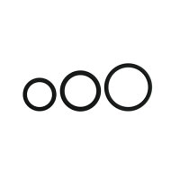 Three Size Cockring Set Black
