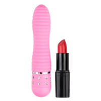 Mini Vibrator Ribbed Pink