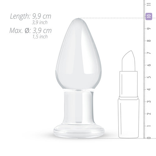 Clear Glass Buttplug
