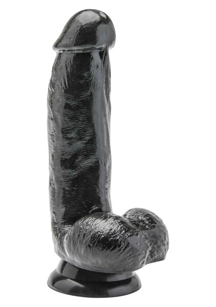 Dildo with Balls Black 15 cm