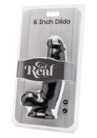 Dildo with Balls Black 15 cm