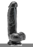 Dildo with Balls Black 15 cm