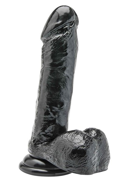 Dildo with Balls Black 18cm