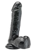Dildo with Balls Black 18cm