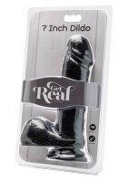 Dildo with Balls Black 18cm