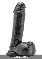 Dildo with Balls Black 18cm