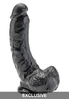 Dildo with Balls Black 20.5cm