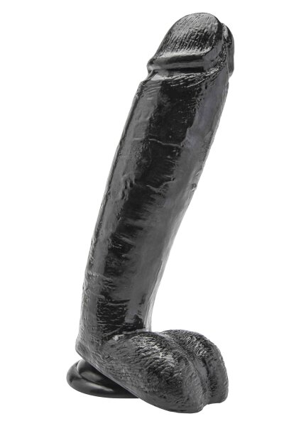 Dildo with Balls Black 25,5 cm