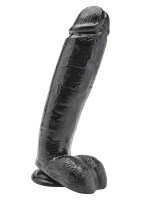 Dildo with Balls Black 25,5 cm