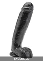 Dildo with Balls Black 25,5 cm