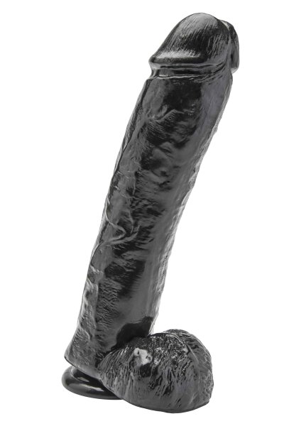 Dildo with Balls Black 28 cm