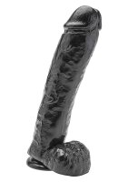 Dildo with Balls Black 28 cm